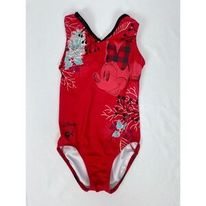 GK Leotard CM Child Medium Disney Minnie Mouse Black Red Gymanstics Sleeveless